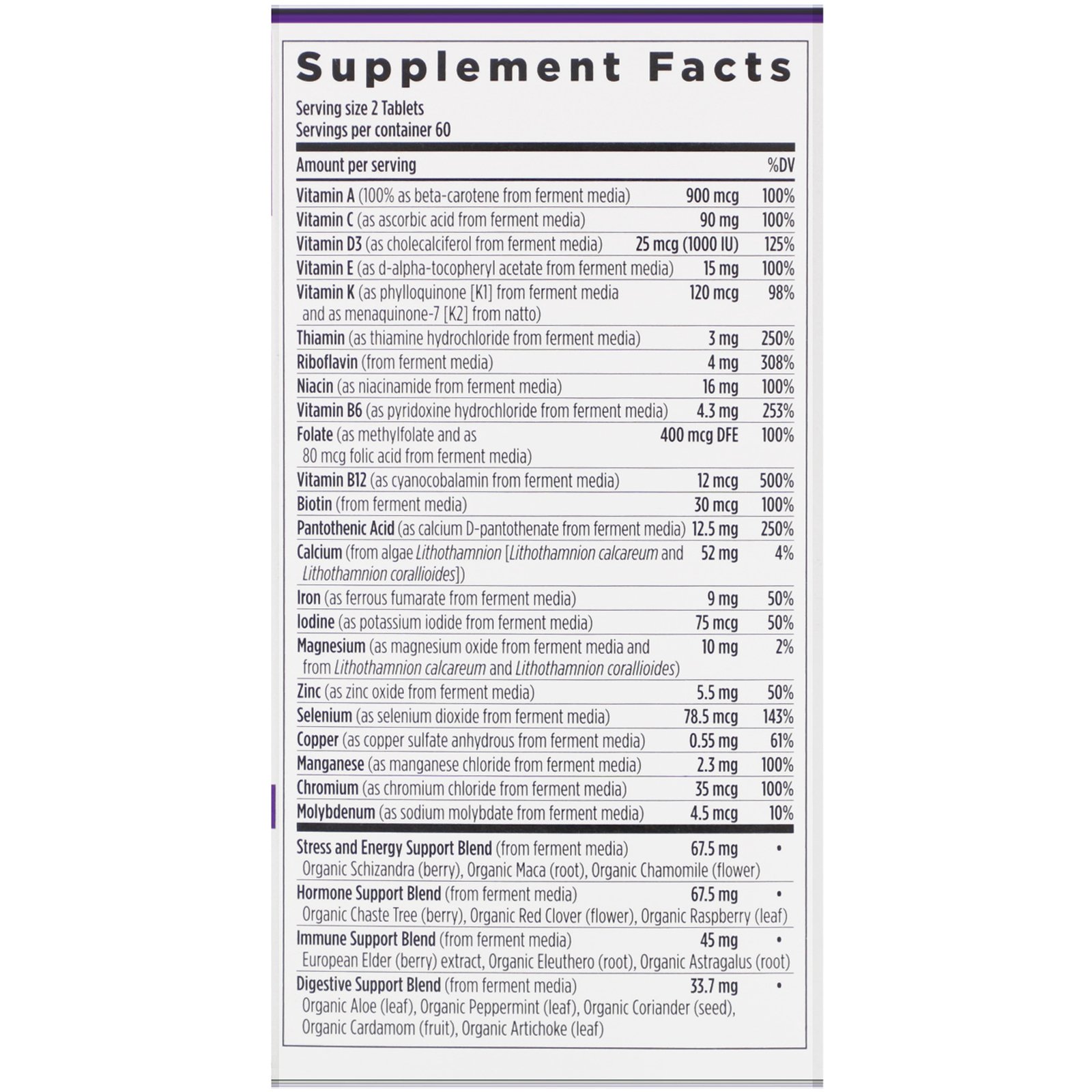 Comprar New Chapter, Women's Advanced Multi, 120 Comprimidos de Origem Vegetal - Imagem 2