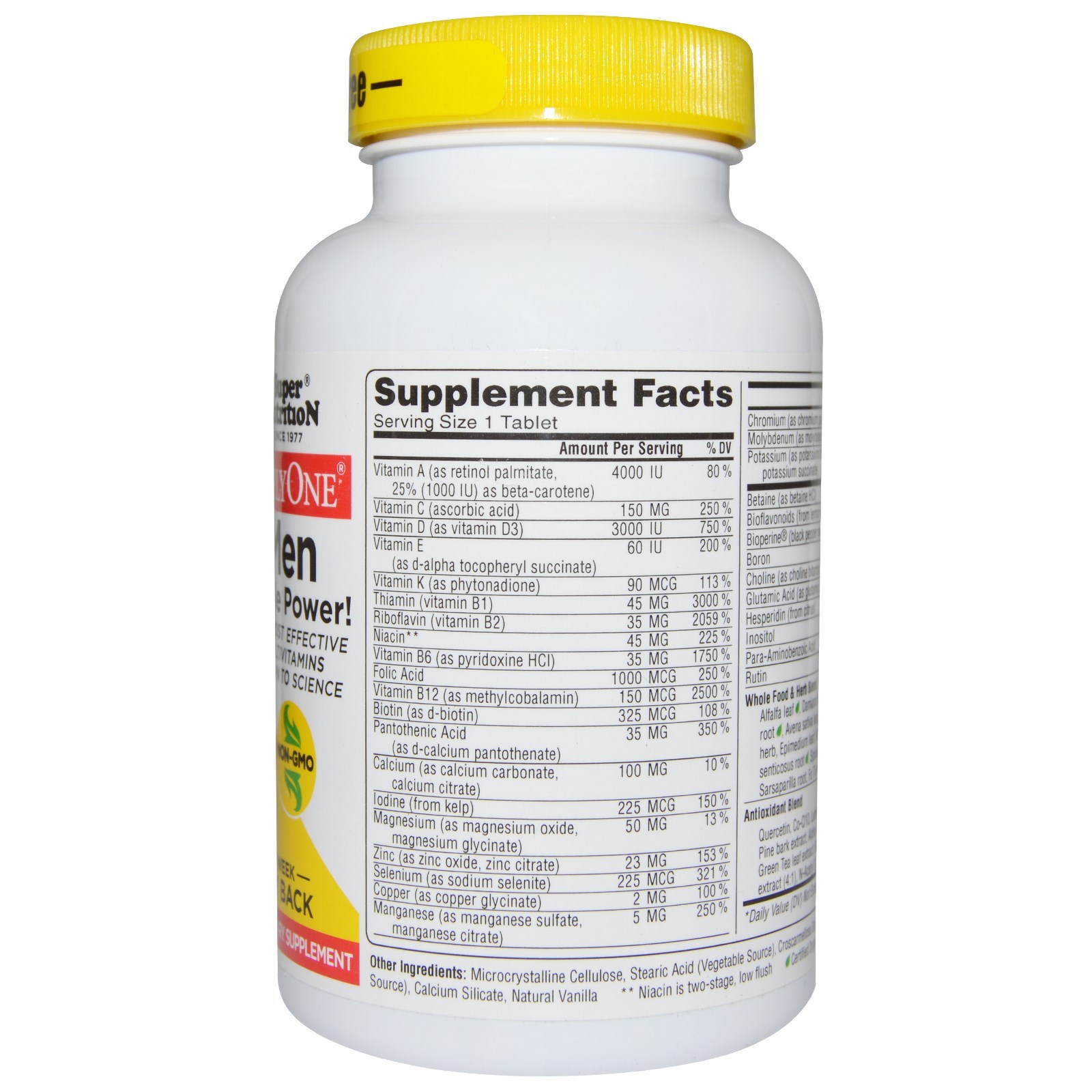 Comprar Super Nutrition, SimplyOne, Masculino, Multivitamínico de Poder Triplo, Sem Ferro, 90 Comprimidos - Imagem 2