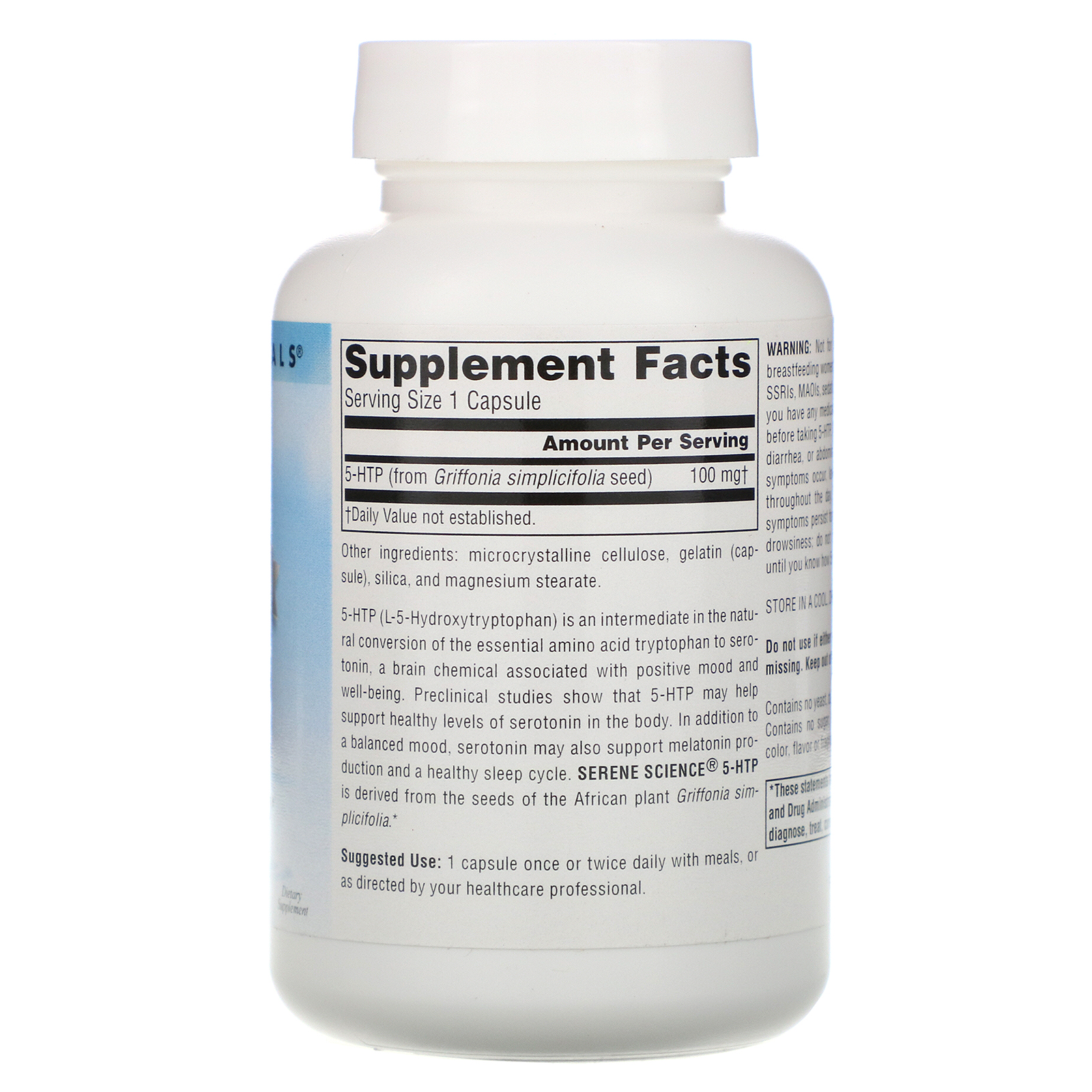 Comprar Source Naturals, 5-HTP, 100 mg, 120 Cápsulas - Imagem 2
