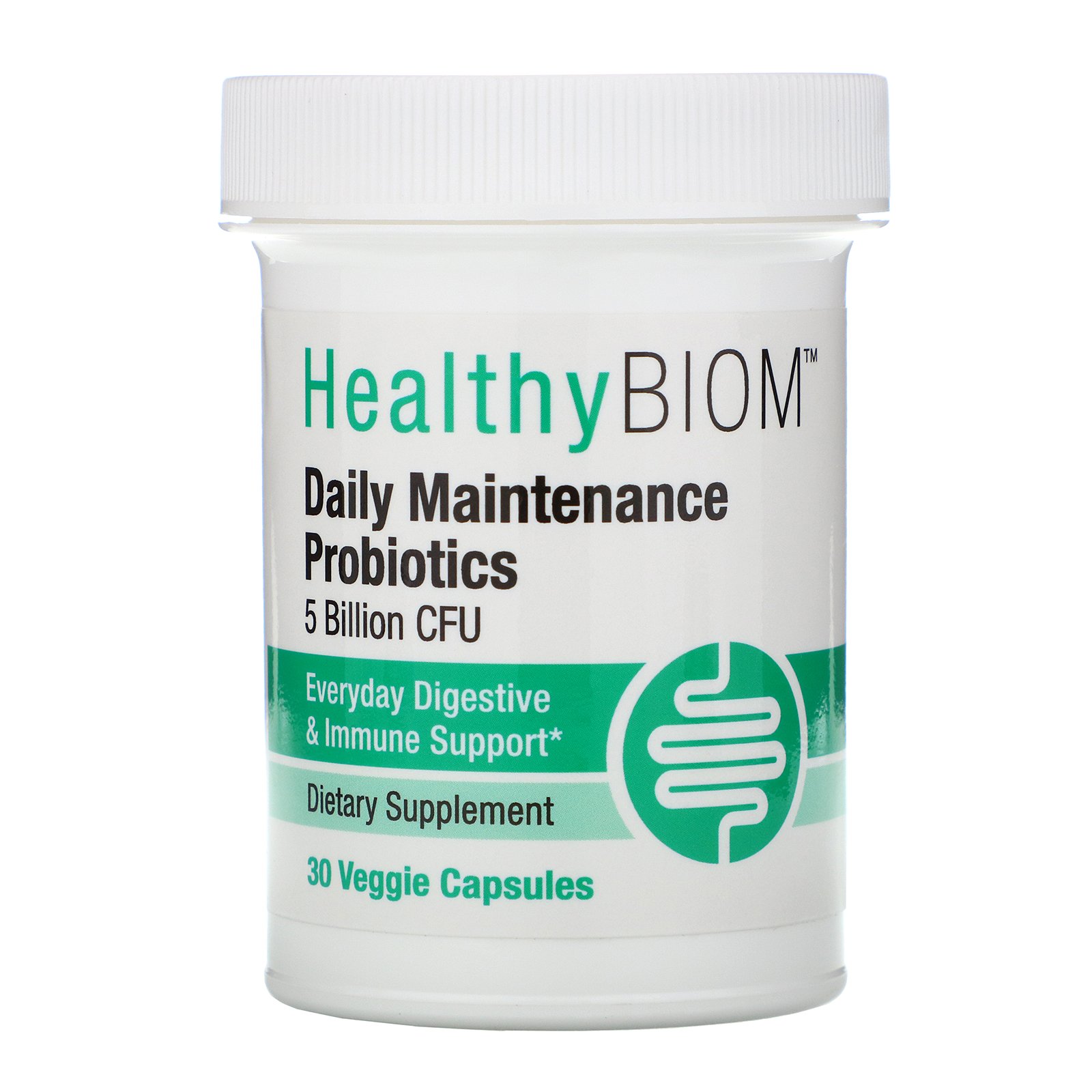 Comprar HealthyBiom, Probióticos de Manutenção Diária, 5 Bilhões de UFCs, 30 Cápsulas Vegetais