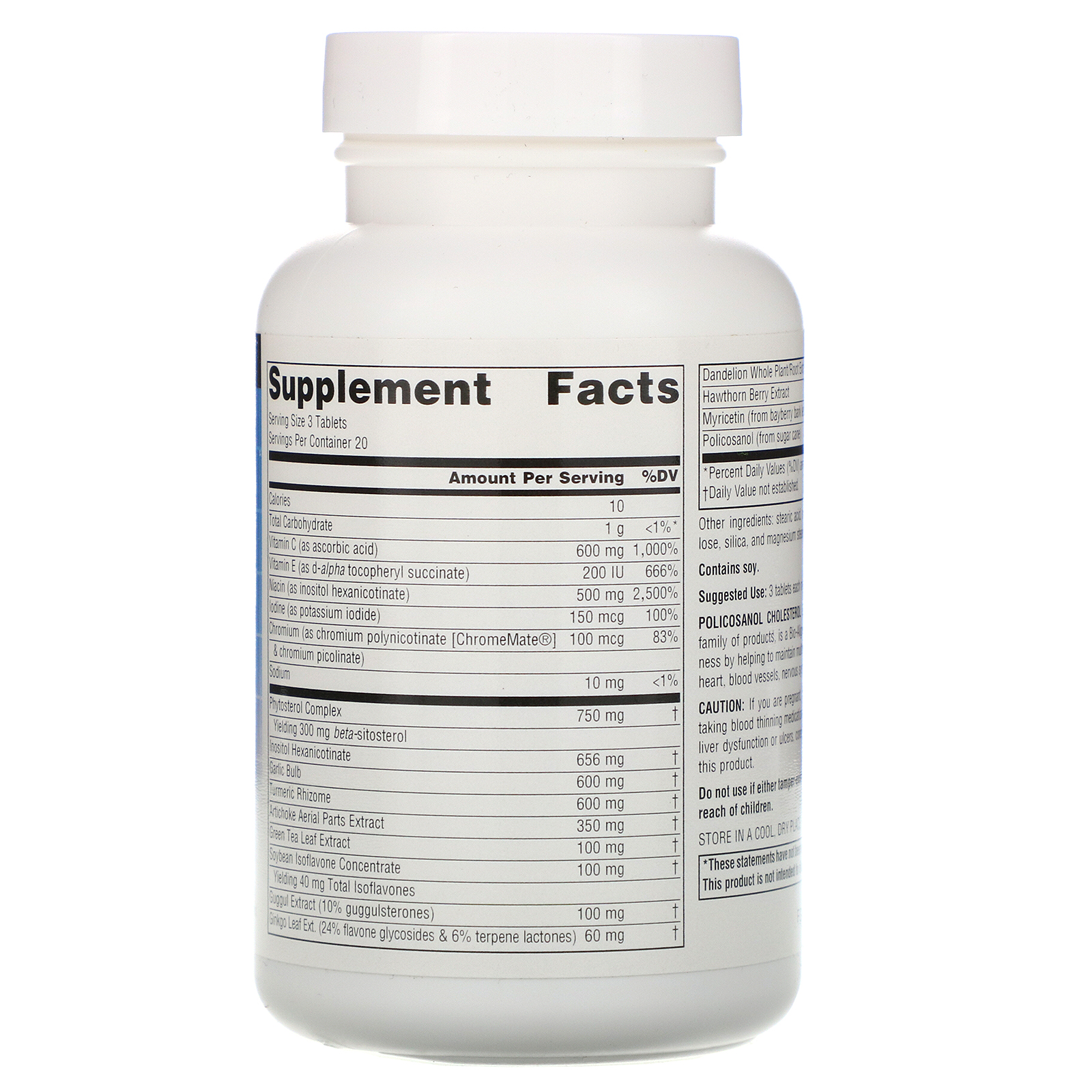 Comprar Source Naturals, Complexo Policosanol Colesterol, 60 tabletes - Imagem 3