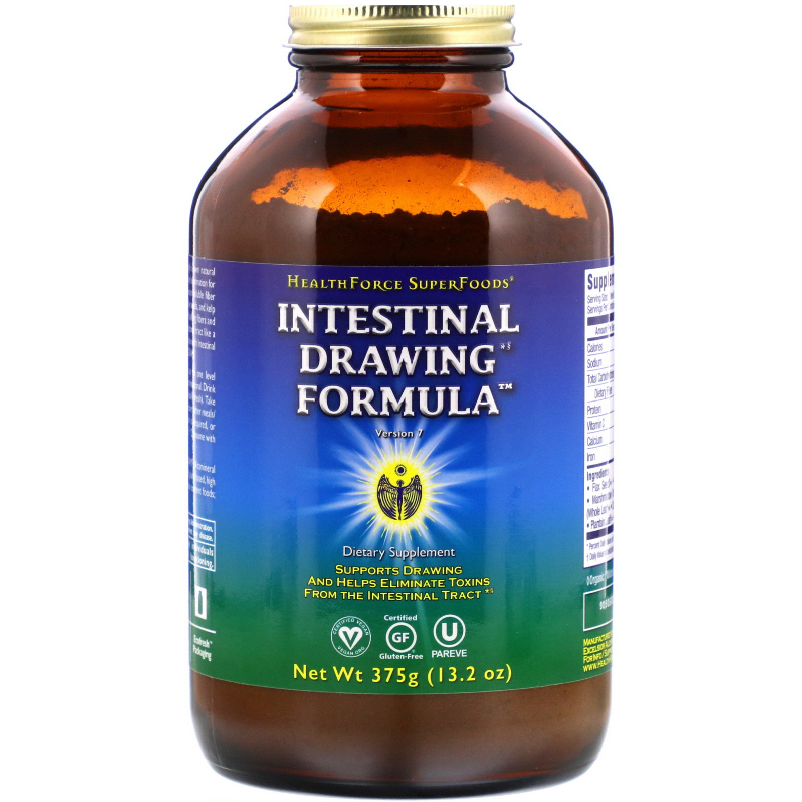 Comprar HealthForce Superfoods, Intestinal Drawing Formula, Powder, 13.2 oz (375 g)