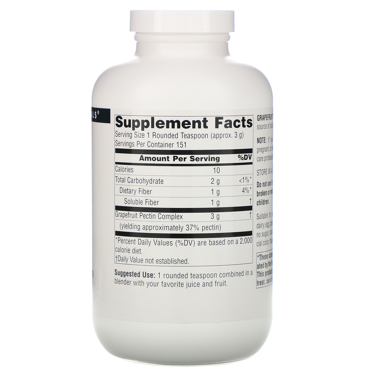 Comprar Source Naturals, Pectina de Toranja, em pó, 16 oz (453,6 g) - Imagem 2