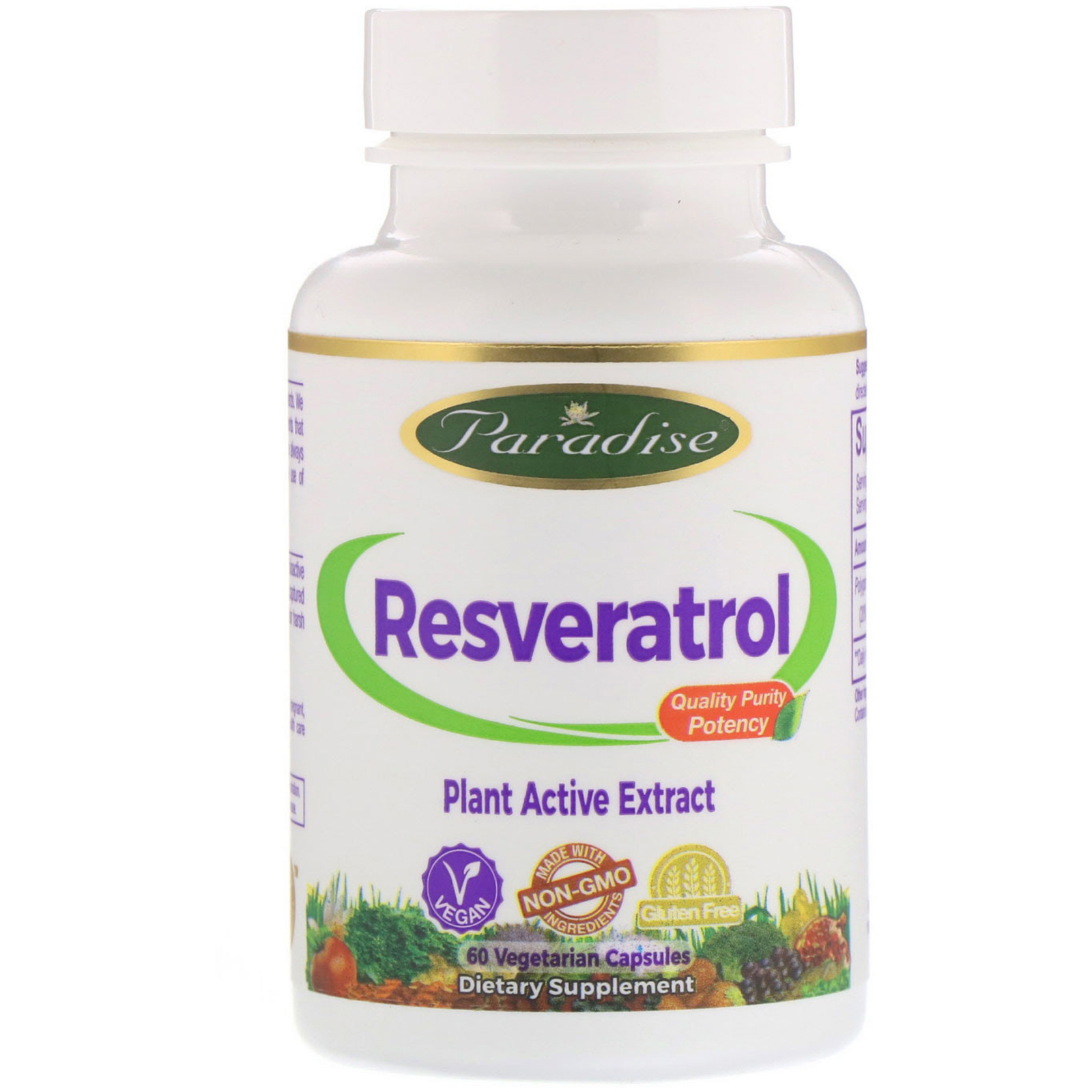 Comprar Paradise Herbs, Resveratrol, 60 Vegetarian Capsules