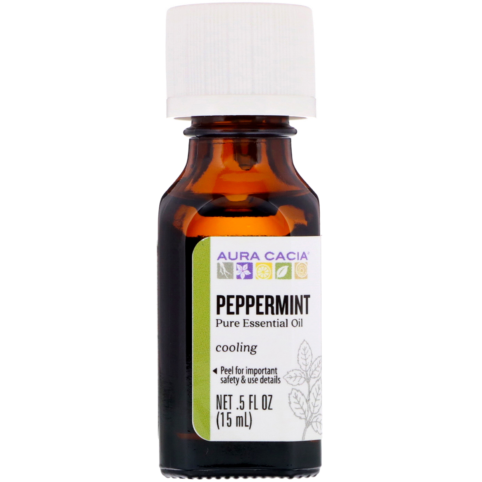 Comprar Aura Cacia, Pure Essential Oil, Peppermint, .5 fl oz (15 ml)