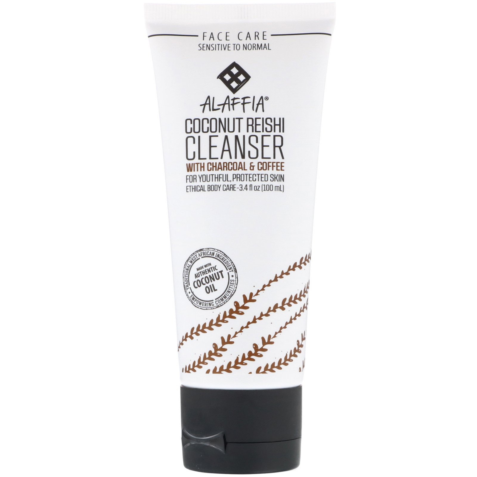 Comprar Alaffia, Coconut Reishi, Cleanser with Charcoal & Coffee, 3.4 fl oz (100 ml) - Imagem 3