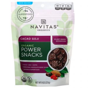Comprar Navitas Organics, Petiscos Orgânicos Poderosos, Cacau e Goji, 8 oz (227 g)