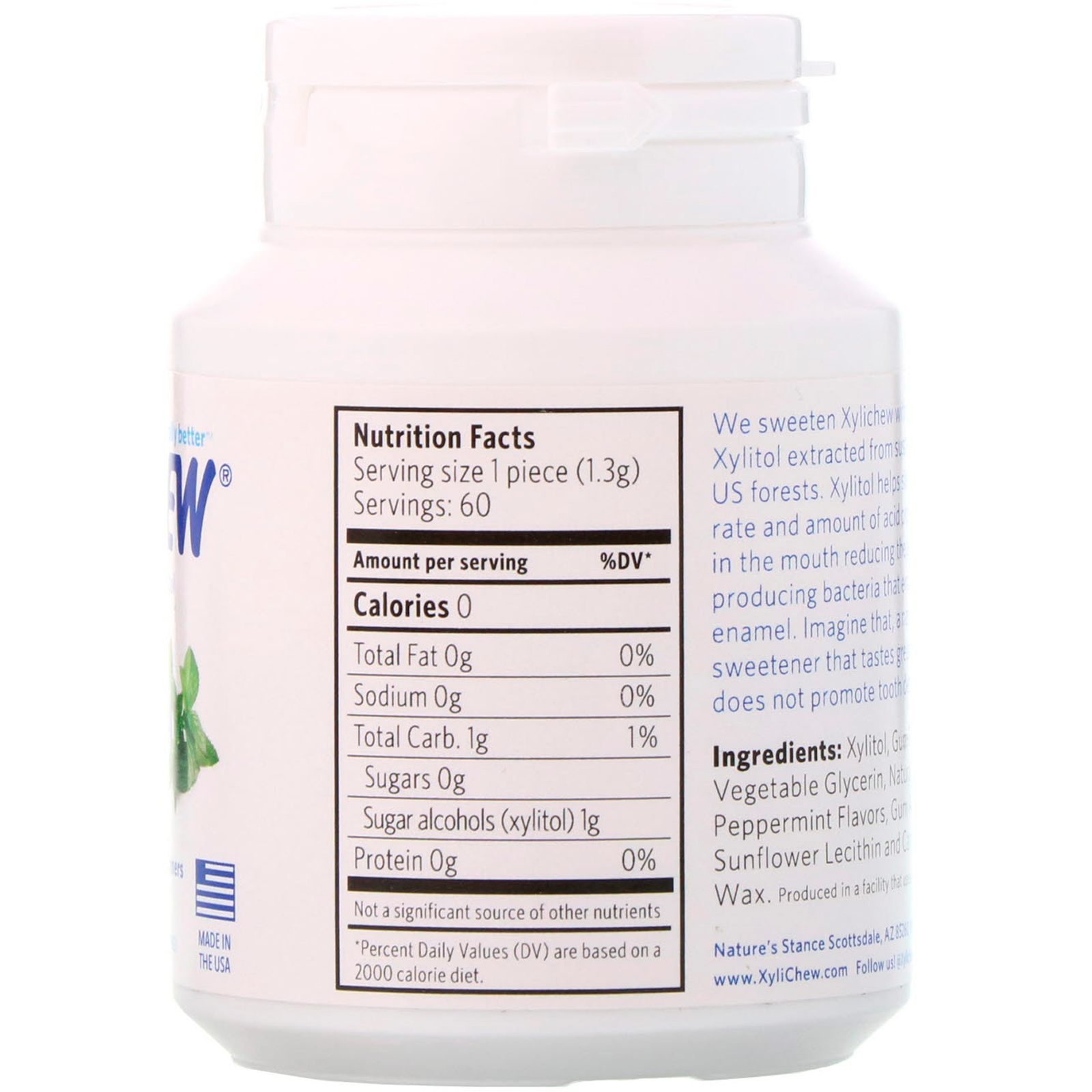 Comprar Xylichew, Sweetened com Bétula xilitol, Menta, 60 Peças, 2.75 oz (78 g) - Imagem 2