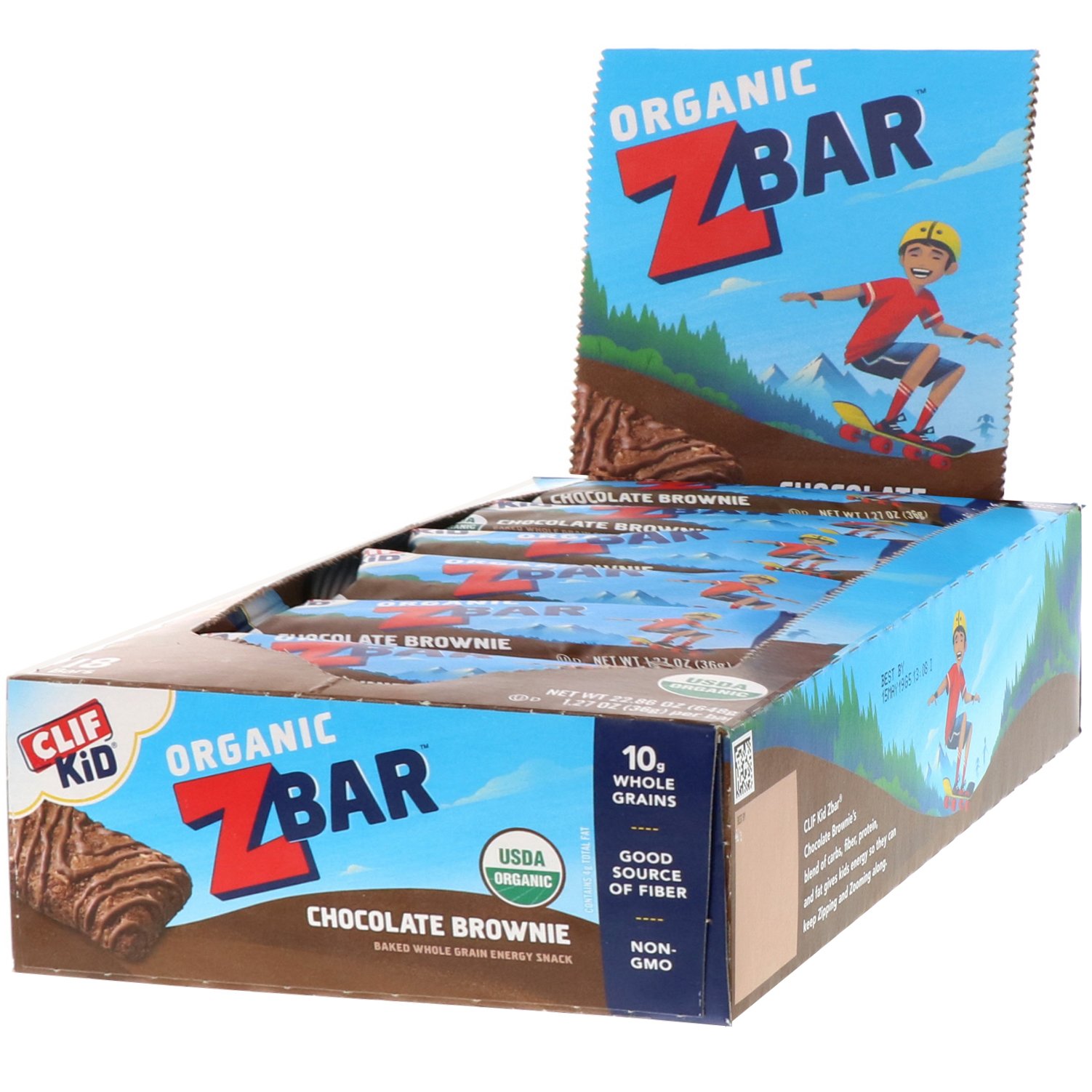 Comprar Clif Bar, Clif Kid, Organic Z Bar, Chocolate Brownie, 18 Bars, 1.27 oz (36 g) Each