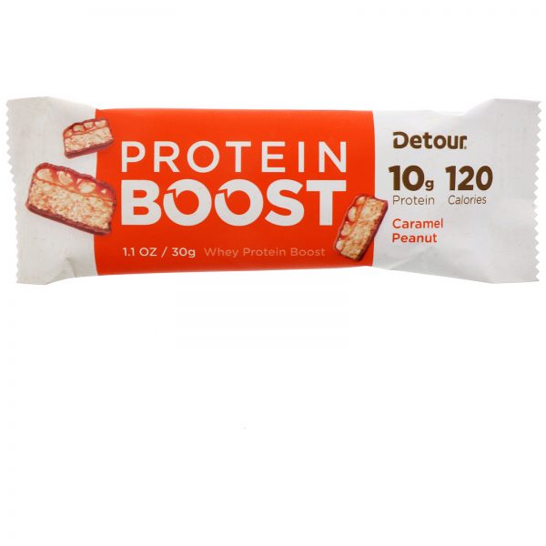 Comprar Detour, Protein Boosts Bars, Caramel Peanut, 9 Bars, 1.1 oz (30 g) Each - Imagem 4