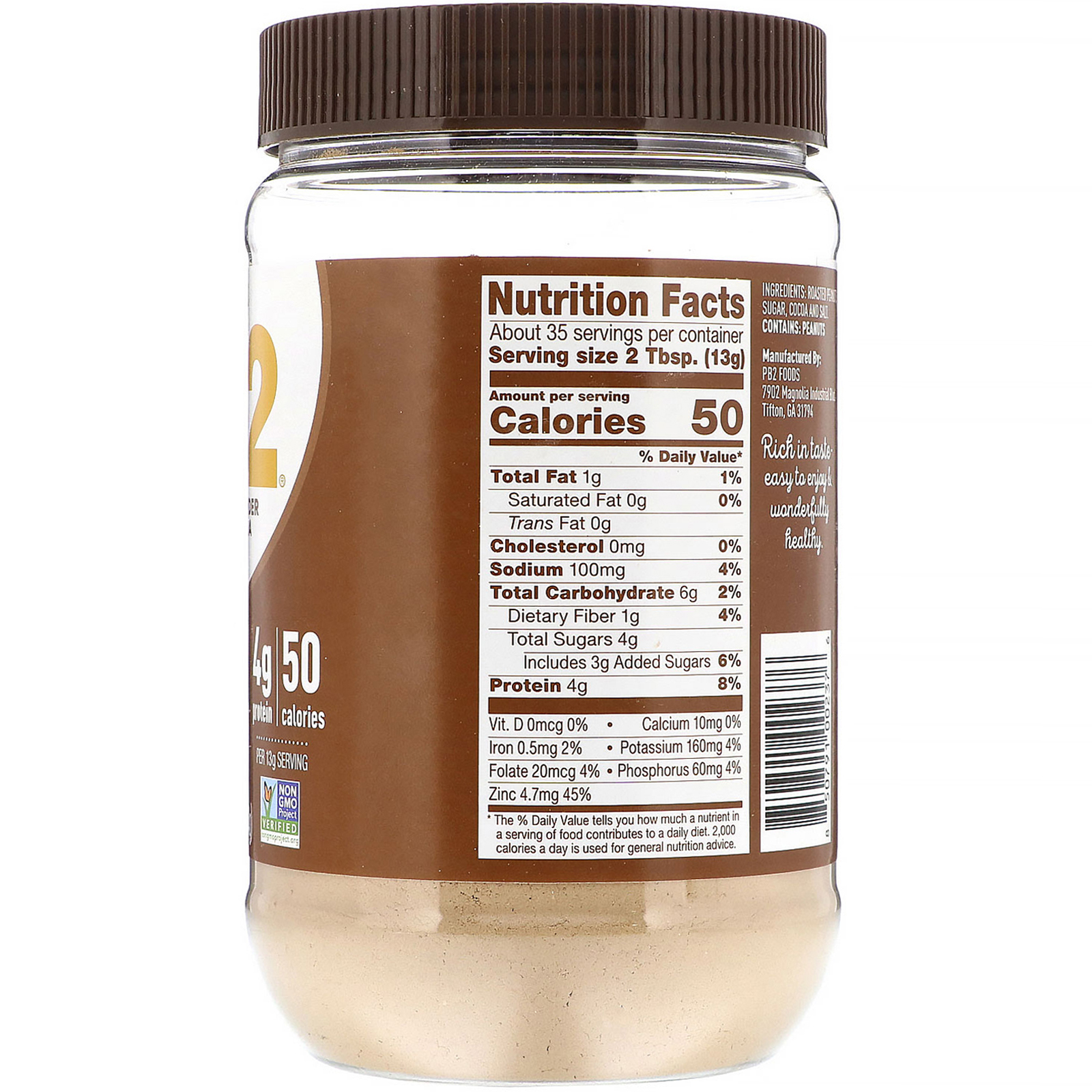 Comprar PB2 Foods, PB2, Amendoim em Pó com Cacau, 453,6 g (16 oz) - Imagem 2