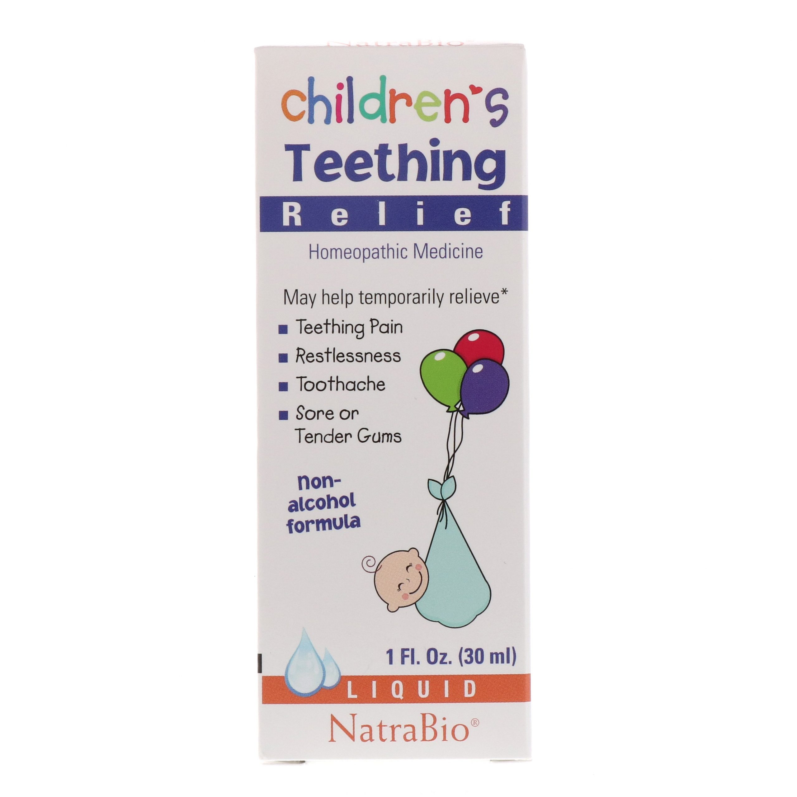Comprar NatraBio, Alívio para a dentição infantil, Fórmula sem álcool, Líquido, 30 ml (1 fl oz)