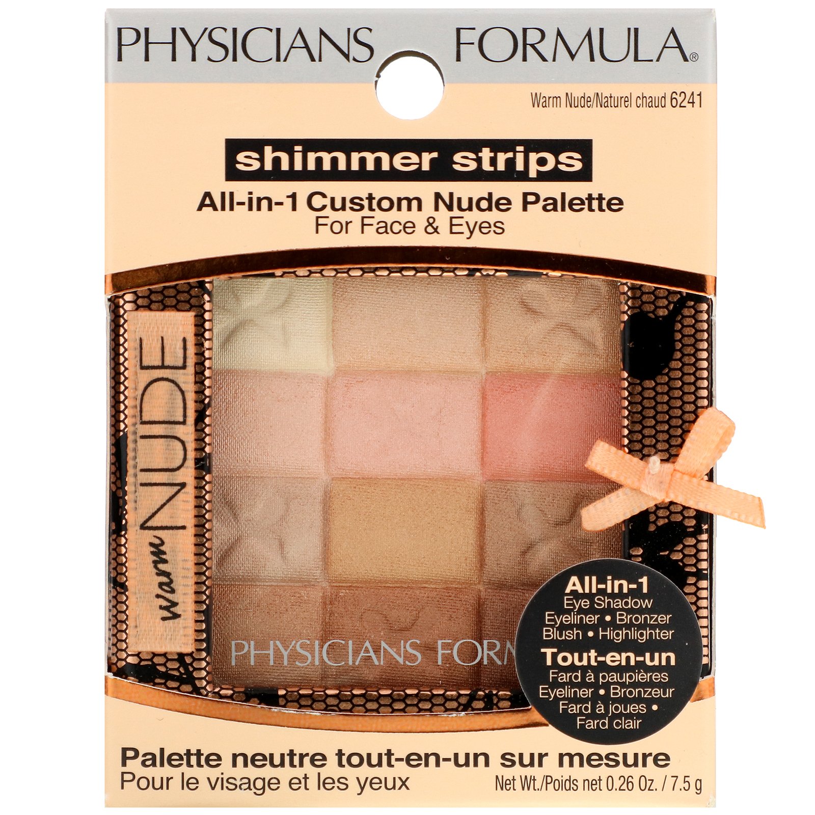Comprar Physicians Formula, Shimmer Strips, All-in-1 Custom Paleta Nude, Nude quente, 0.26 oz (7.5 g) - Imagem 3