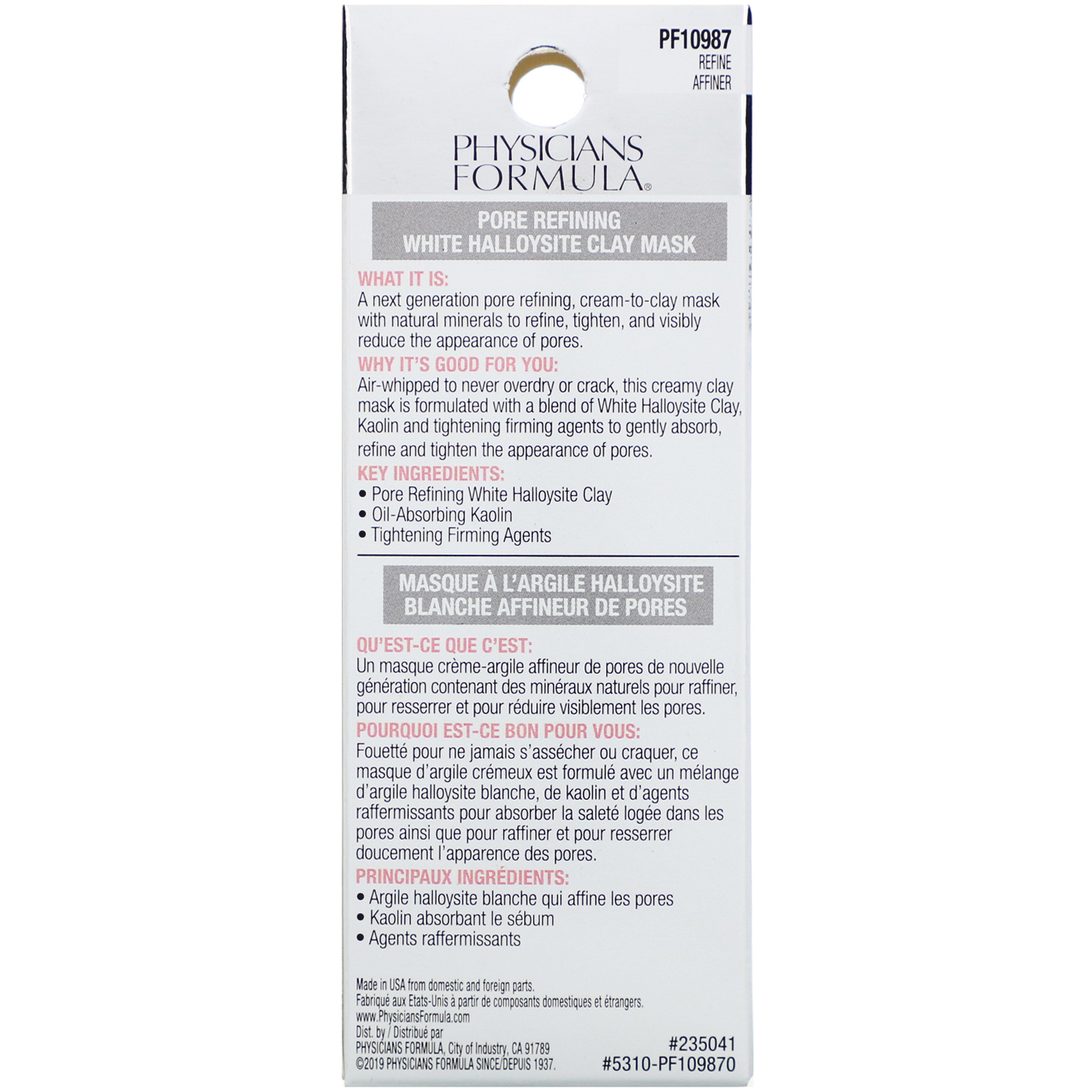 Comprar Physicians Formula, Máscara de Argila Halloysita Branca, Refinação dos Poros, 0,6 oz (17 g) - Imagem 3