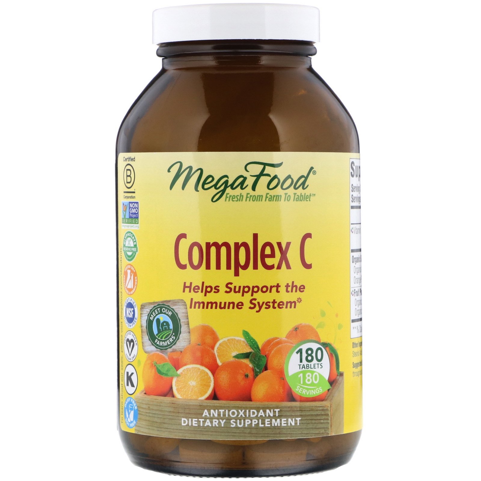 Comprar MegaFood, Complexo C, 180 Comprimidos