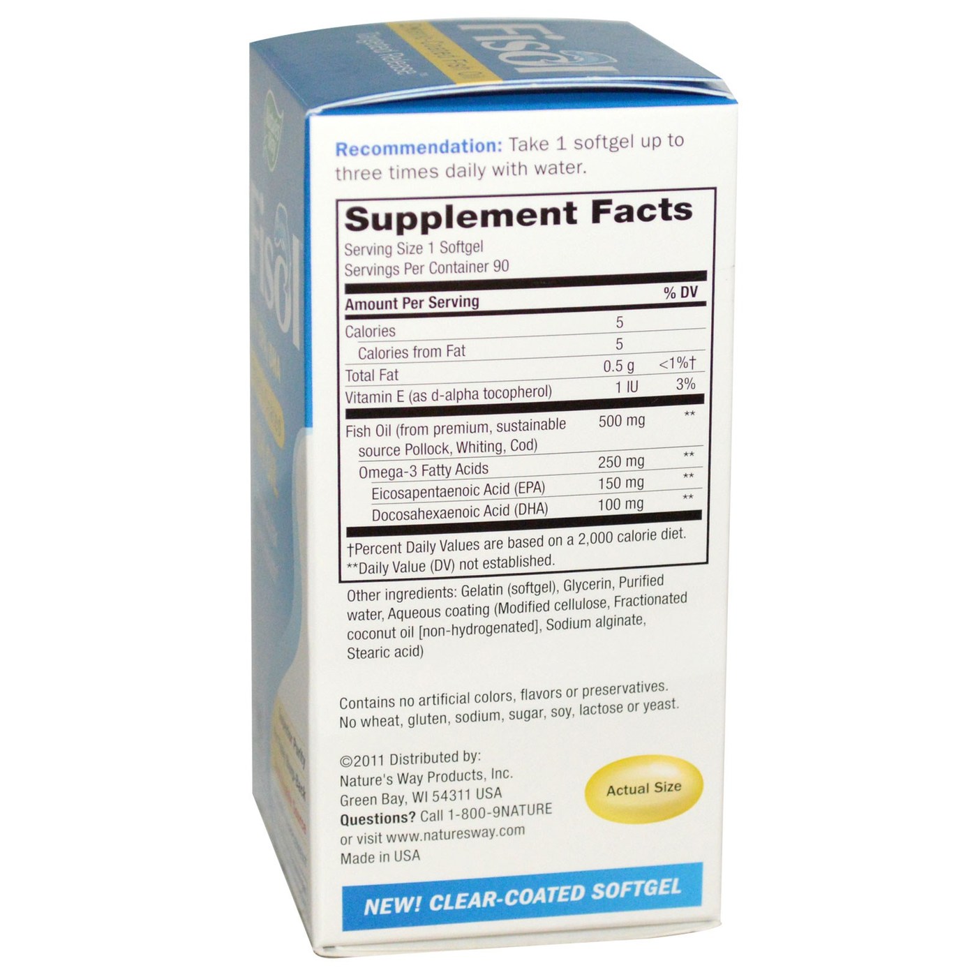 Comprar Nature's Way FISOL revestimento entérico óleo de peixe 90 Cápsulas - Imagem 2