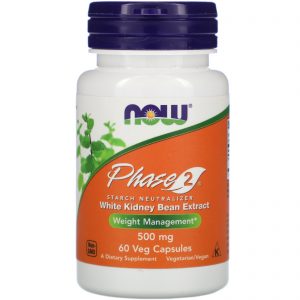 Comprar Now Foods, Fase 2, Neutralizador de Amido, 500 mg, 60 Cápsulas Vegetarianas