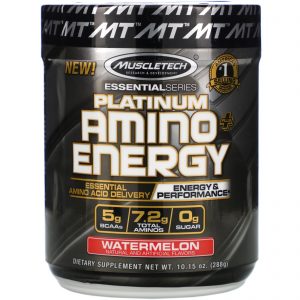Comprar Muscletech, Platinum Amino Plus Energy, Watermelon, 10.15 oz (288 g)