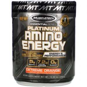 Comprar Muscletech, Platinum Amino Plus Energy, Extreme Orange, 295 g (10,40 oz)
