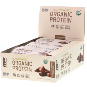 Comprar MusclePharm, Barra de Proteínas Orgânicas à Base de Plantas, Caramelo com Chocolate, 12 Barras, 50 g (1,76 oz) Cada