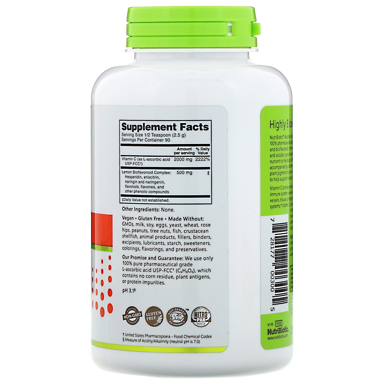 Comprar NutriBiotic, Immunity, Ascorbic Acid with Bioflavonoids, Crystalline Powder, 8 oz (227 g) - Imagem 2