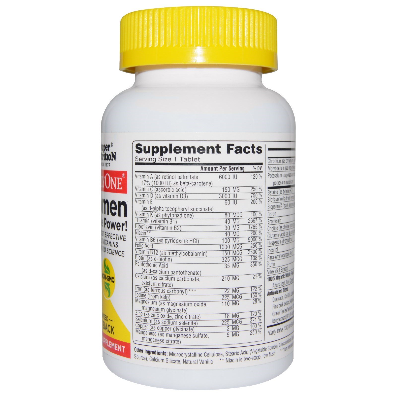 Comprar Super Nutrition, SimplyOne, Women, Triple Power Multivitamins, 90 Tablets - Imagem 2