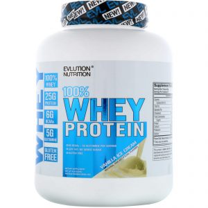 Comprar EVLution Nutrition, 100% Proteína Whey, Sorvete de Baunilha, 1.814 g (4 lb)
