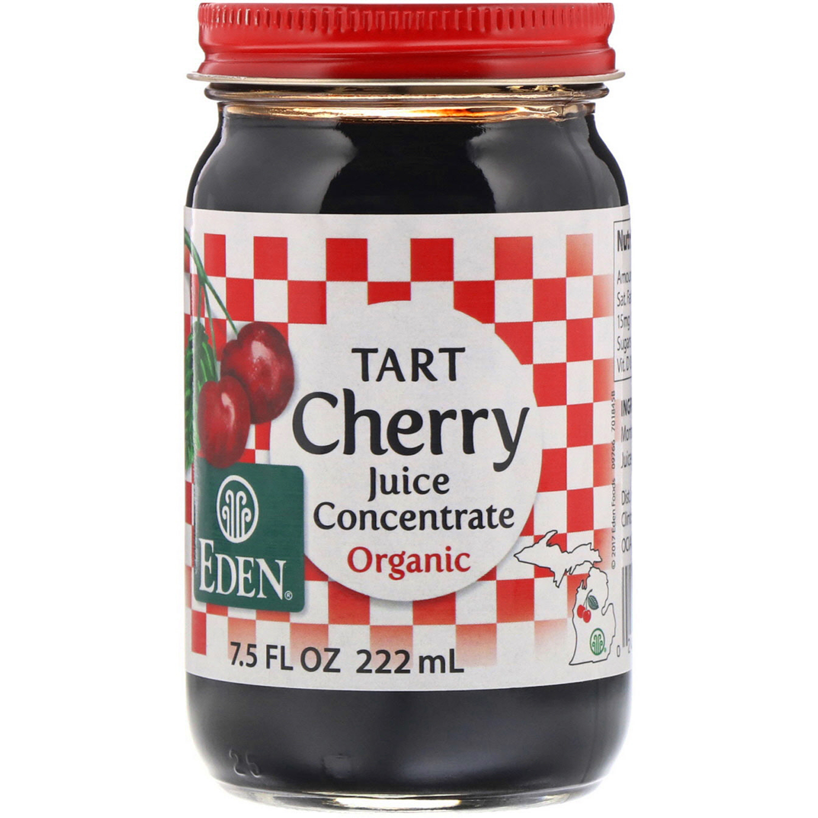 Comprar Eden Foods, Suco Concentrado de Cereja Ácida Orgânica, 7,5 onças fluidas (222 mL)