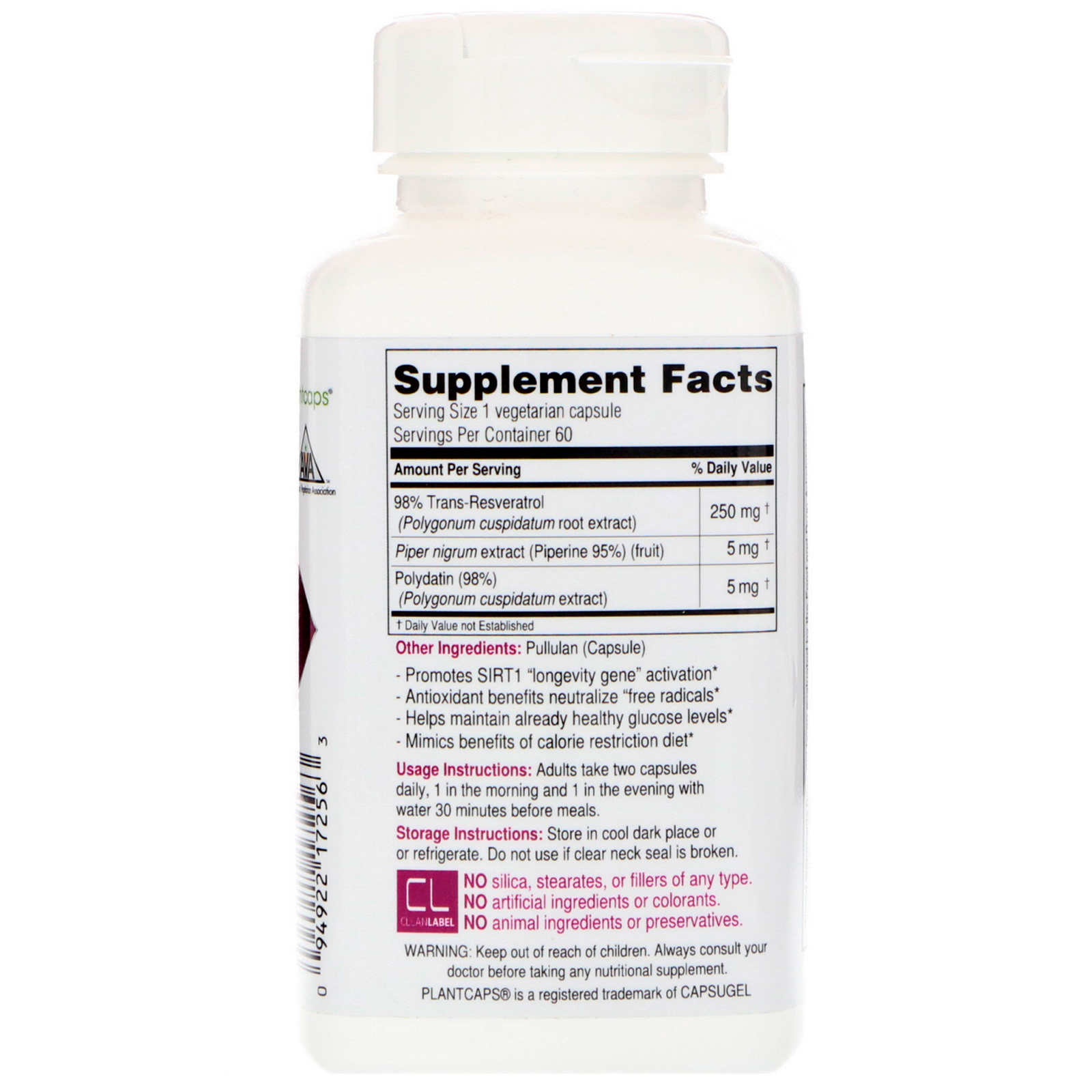 Comprar Biotivia, Bioforte, 98% Trans-Resveratrol, 250 mg, 60 Cápsulas - Imagem 2