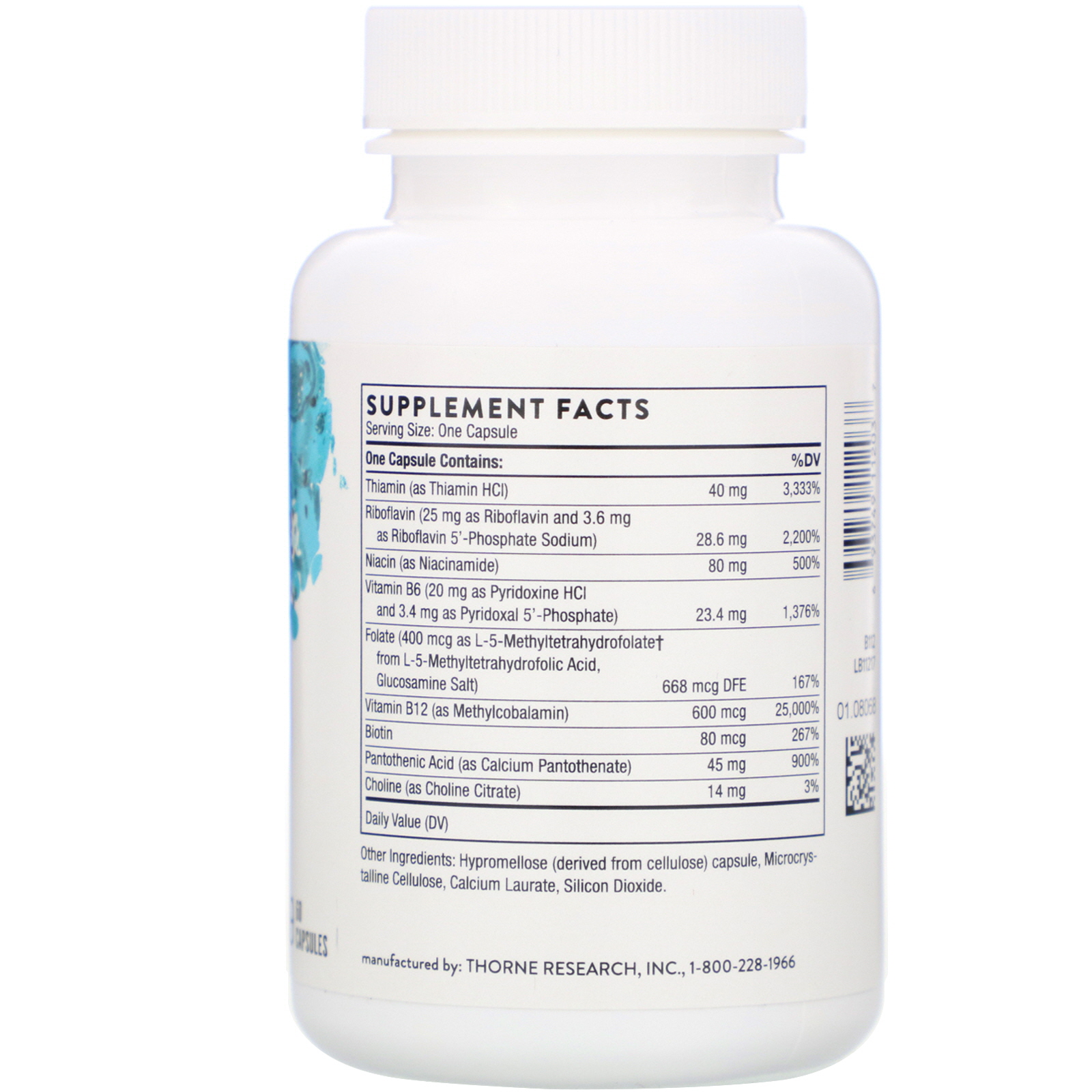 Comprar Thorne Research, B-Complex #12, 60 Cápsulas - Imagem 2