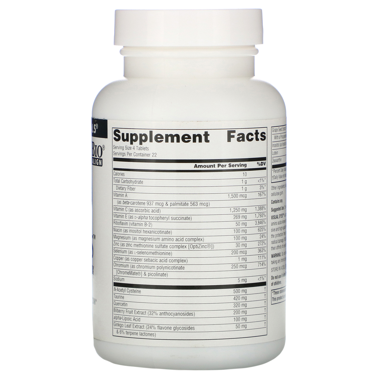 Comprar Source Naturals, Visual Eyes, Completo multinutrientes, 90 tabletes - Imagem 2