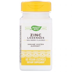 Comprar Nature's Way, Zinc Lozenges, Wild Berry Flavored, 60 Vegan Lozenges