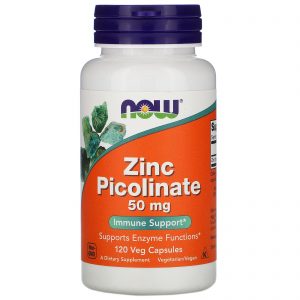 Comprar Now Foods, Picolinato de Zinco, 50 mg, 120 Cápsulas Vegetais