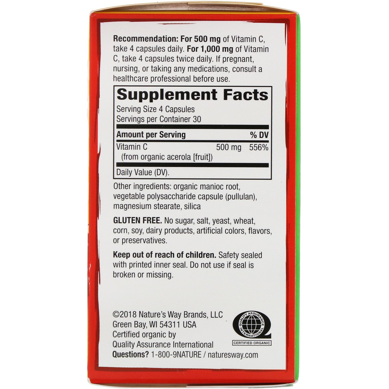 Comprar Nature's Way, Alive!, Fruit Source, Vitamina C, 120 Cápsulas Vegetarianas - Imagem 2