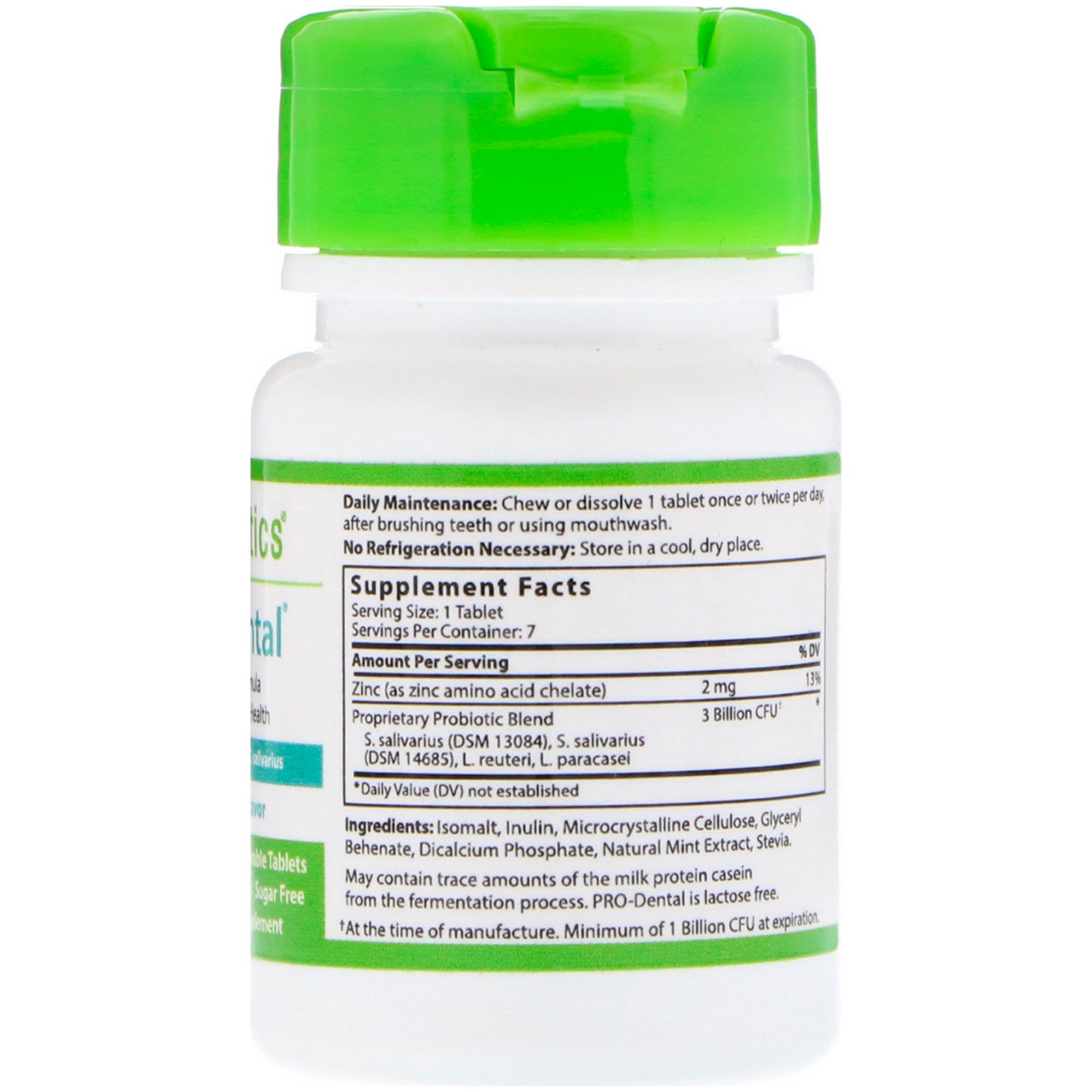 Comprar Hyperbiotics, PRO-Dental, Sabor Natural de Menta, 7 Comprimidos Mastigáveis - Imagem 2