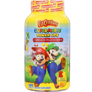 Comprar L'il Critters, Complete Multivitamin Gummies, Super Mario Power Ups, Natural Fruit Flavors, 190 Gummies