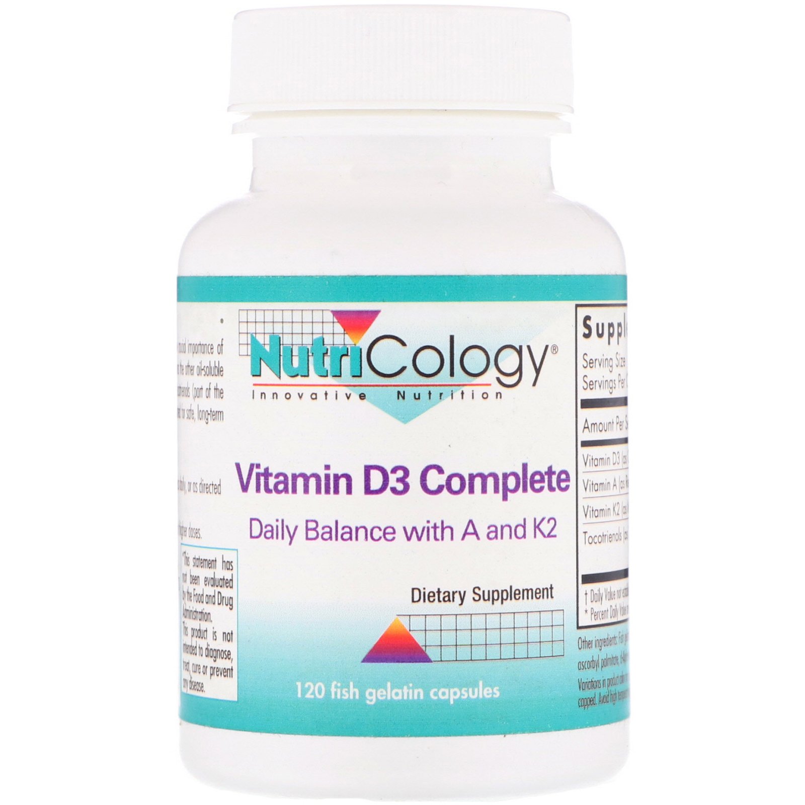Comprar Nutricology, Vitamina D3 Completa, 120 Cápsulas Gelatinosas de Peixe