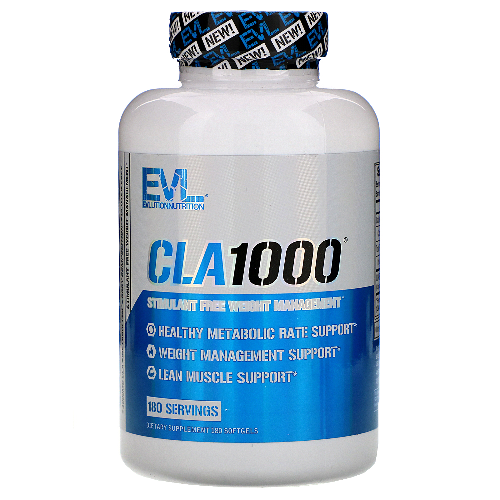 Comprar EVLution Nutrition, CLA1000, Stimulant Free Weight Management, 180 Softgels