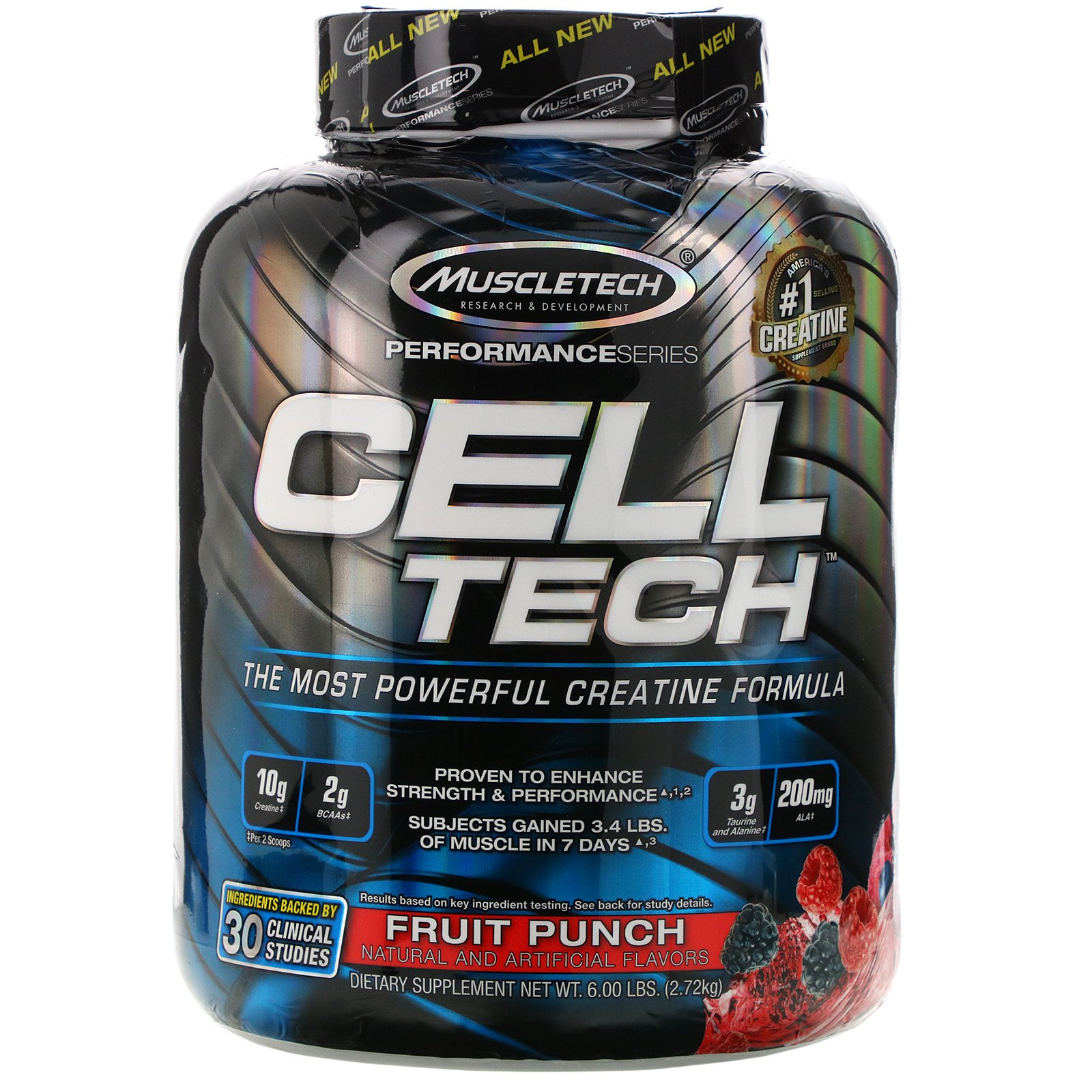 Comprar Muscletech, Performance Series, CELL-TECH, The Most Powerful Creatine Formula, Fruit Punch, 6.00 lb (2.72 kg)