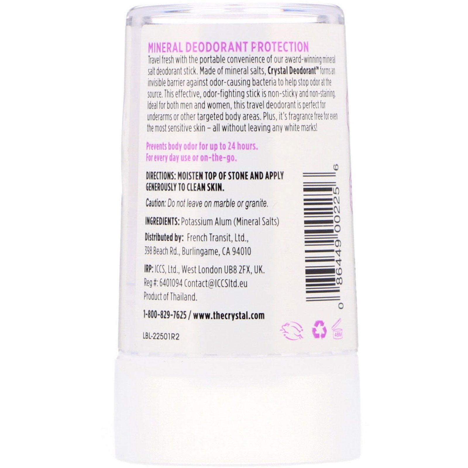 Comprar Crystal Body Deodorant, Bastão Desodorante Mineral, Sem Perfume, 40 g (1,5 oz) - Imagem 2
