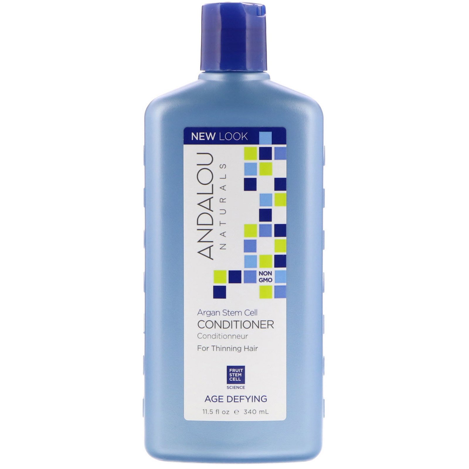 Comprar Andalou Naturals, Condicionador, Desafiador do Envelhecimento, para Cabelos Ralos, Células-tronco de Argan, 11,5 fl. oz. (340 ml)
