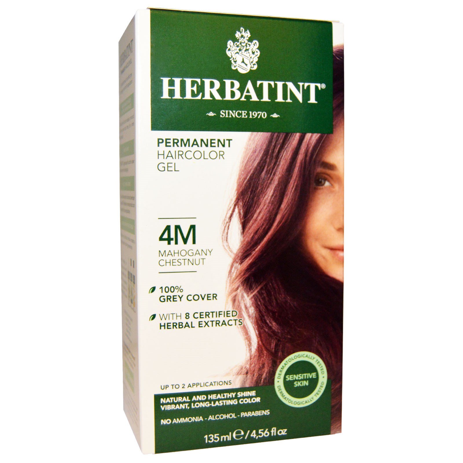 Comprar Herbatint, Permanent Herbal Haircolor Gel, 4M, Mahogany Chestnut, 4,56 fl oz (135 ml)