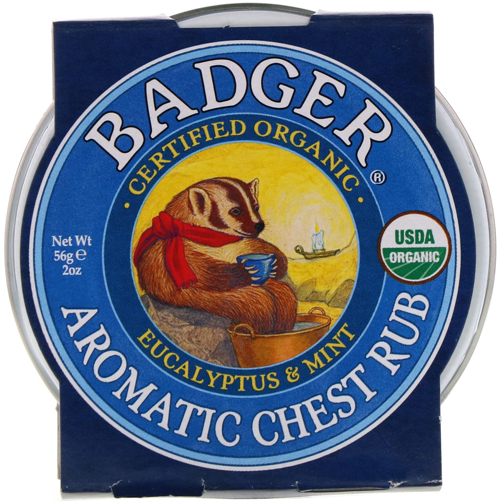 Comprar Badger Company, Creme Aromático para Fricção do Tórax, Eucalipto & Menta, 2 onças (56 g)
