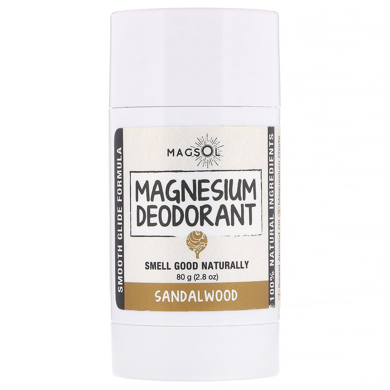 Comprar Magsol, Desodorante de Magnésio, Sândalo, 2,8 oz (80 g)