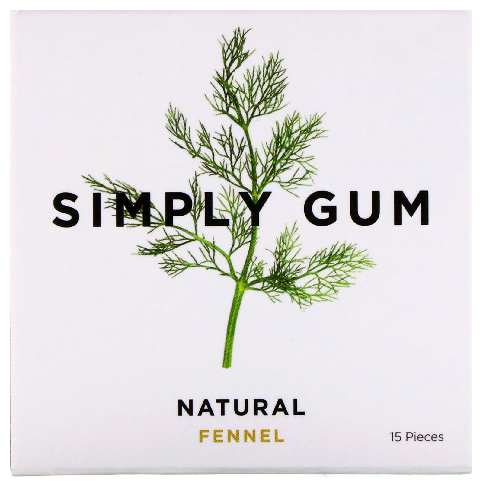 Comprar Simply Gum, Goma de Mascar, Alcaçuz de Erva-doce Natural, 15 Unidades
