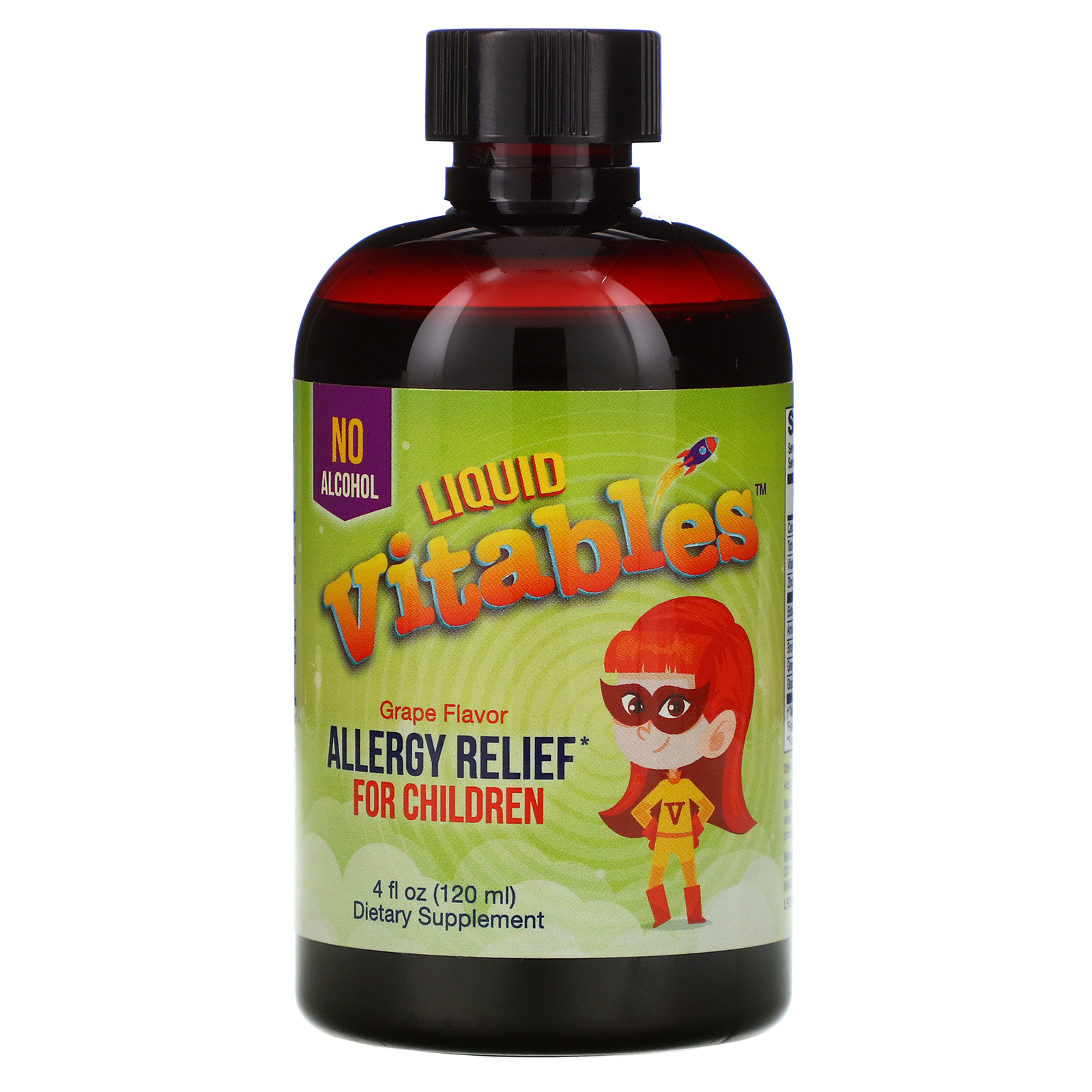 Comprar Vitables, Mistura Líquida para Alívio da Alergia Para Crianças, Sem Álcool, Sabor de Uva, 120 ml (4 fl oz)