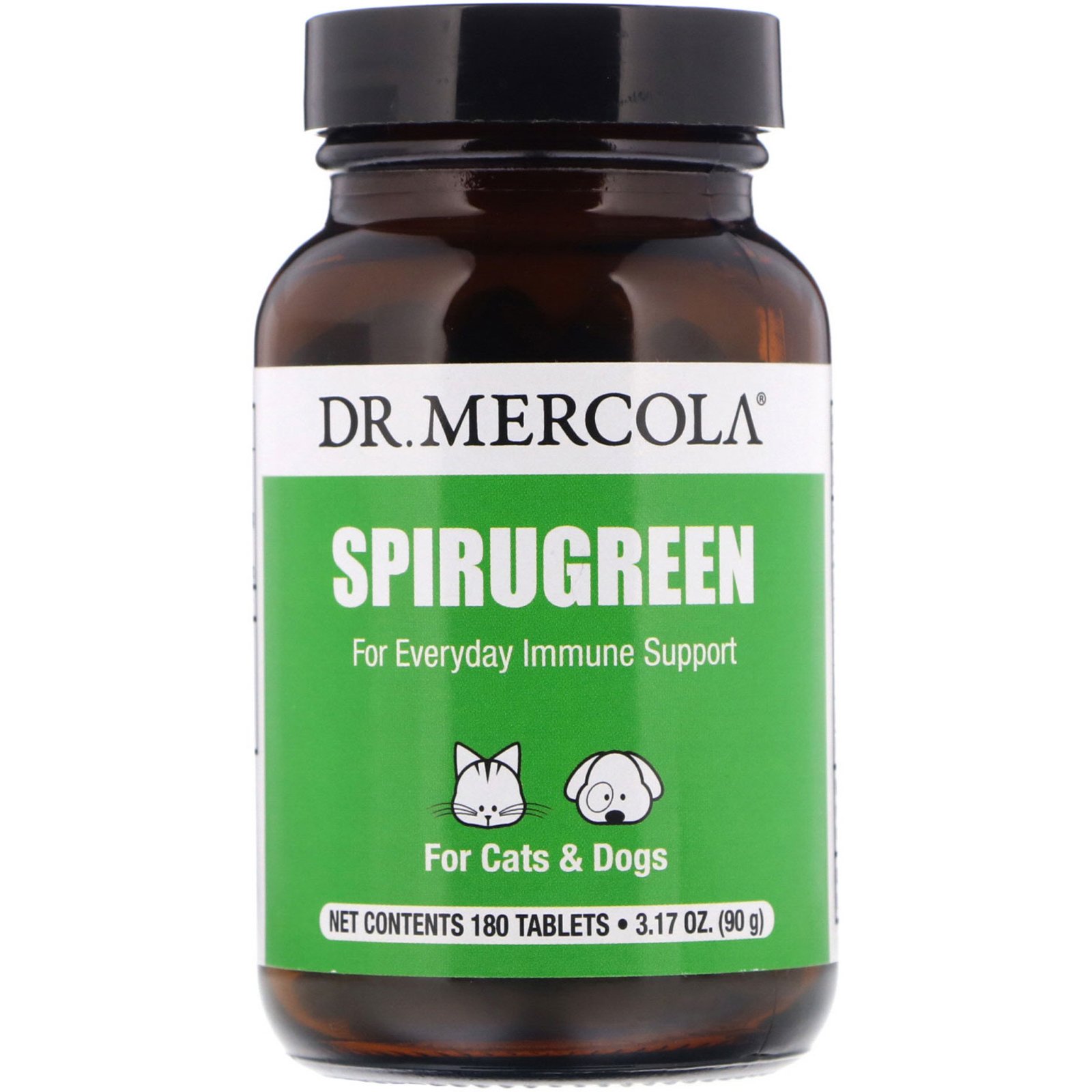 Comprar Dr. Mercola, SpiruGreen, For Cats & Dogs, 180 Tablets