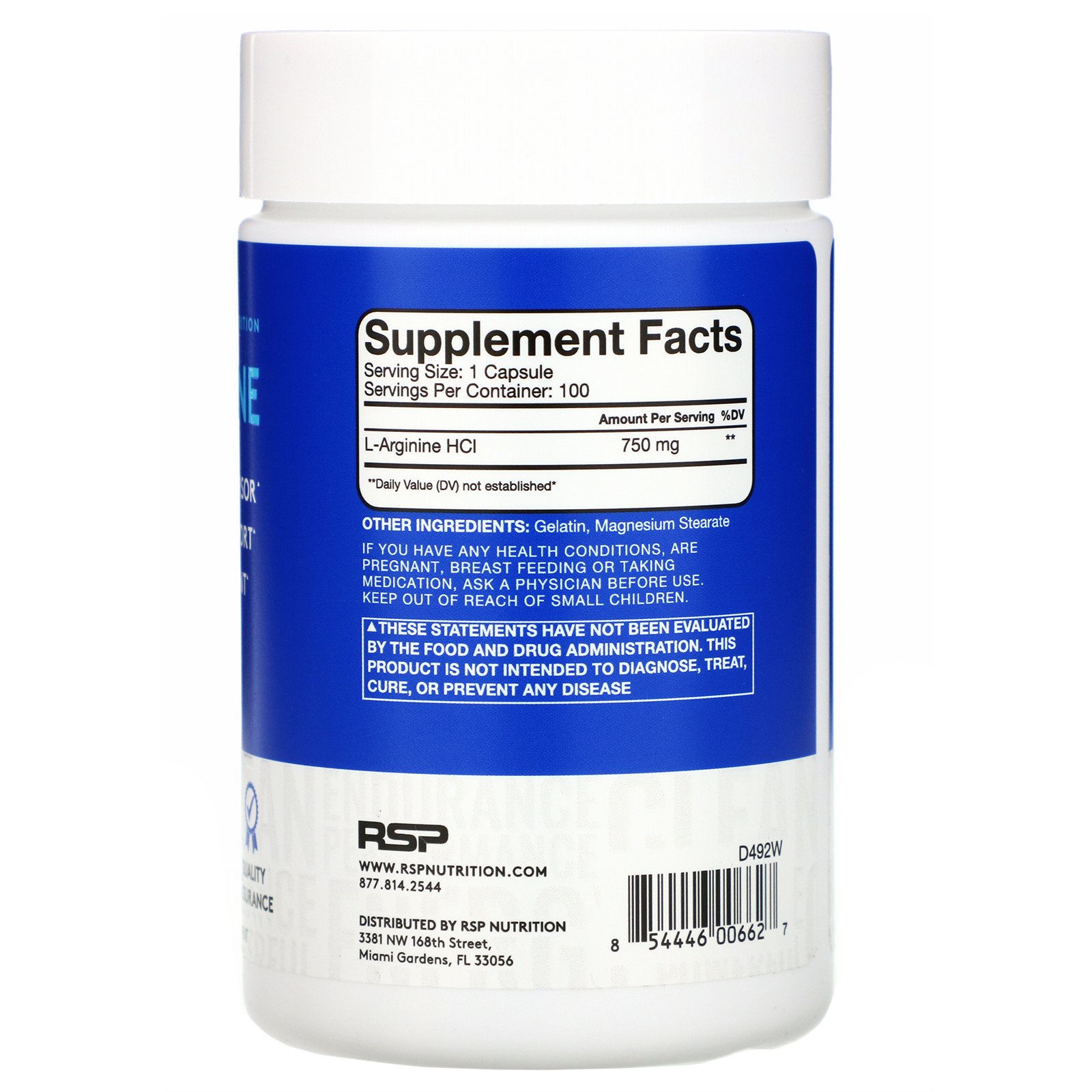 Comprar RSP Nutrition, L-Arginine, 100 Capsules - Imagem 2
