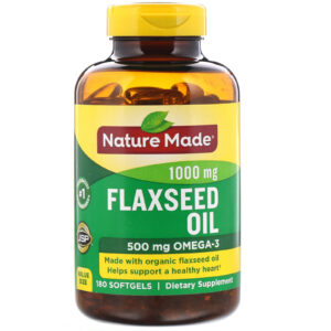 Comprar Nature Made, Óleo de Linhaça, 1000 mg, 180 cápsulas gelatinosas