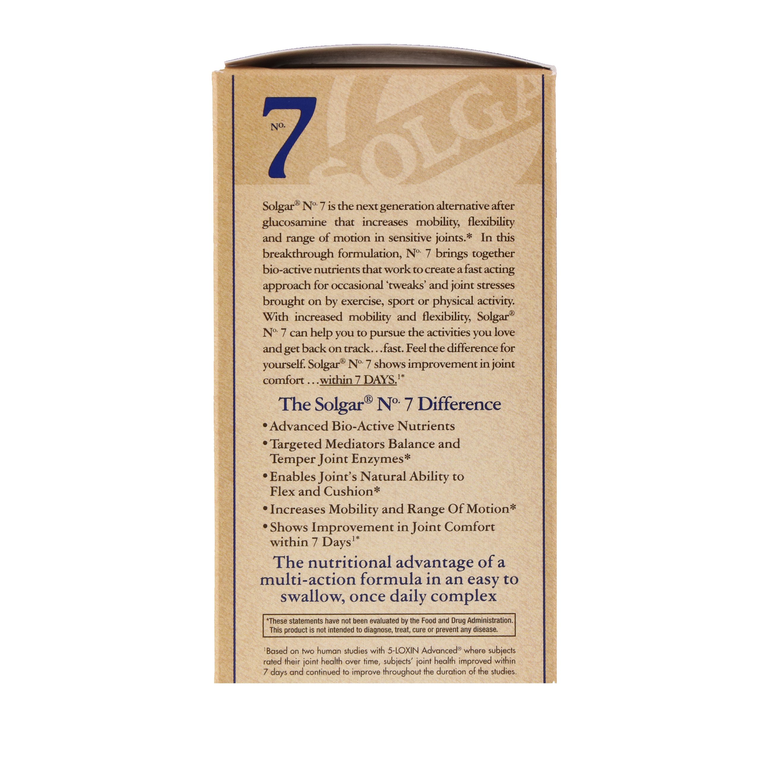 Comprar Solgar, No. 7, Suporte e Conforto, 90 Cápsulas Vegetais - Imagem 3